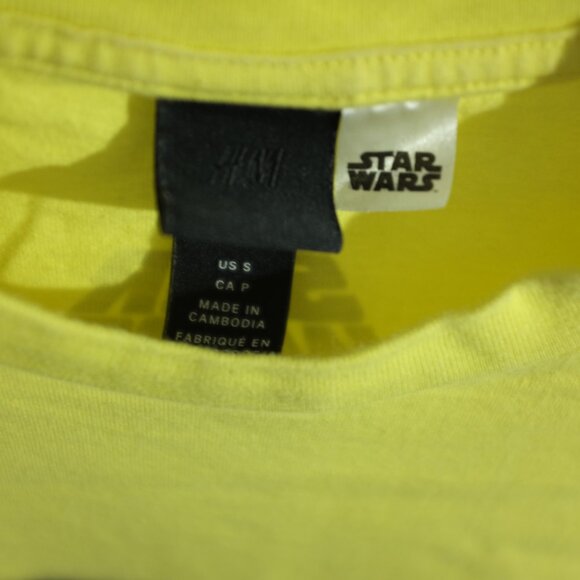 H&M Star Wars highlighter yellow tshirt size S - Picture 4 of 8